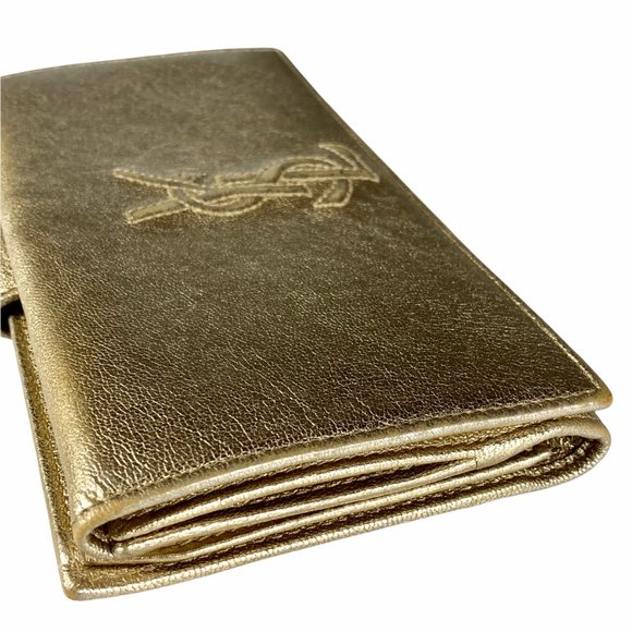 YSL Vintage Gold Leather Wallet - Picture 4 of 11